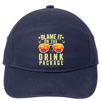 Blame It On The Cruise Package Cruise Cruising Matching 7-Panel Snapback Hat