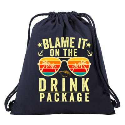 Blame It On The Cruise Package Cruise Cruising Matching Drawstring Bag