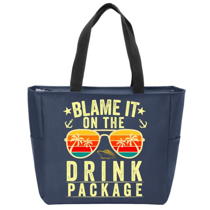 Blame It On The Cruise Package Cruise Cruising Matching Zip Tote Bag