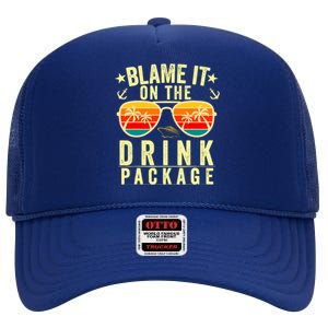 Blame It On The Cruise Package Cruise Cruising Matching High Crown Mesh Back Trucker Hat