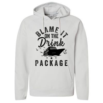 Blame it on The Cruise Package Cruise Cruising Matching Performance Fleece Hoodie