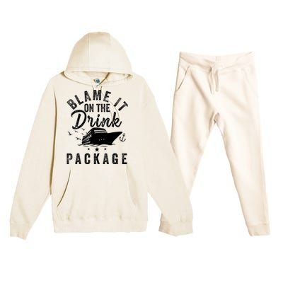 Blame it on The Cruise Package Cruise Cruising Matching Premium Hooded Sweatsuit Set