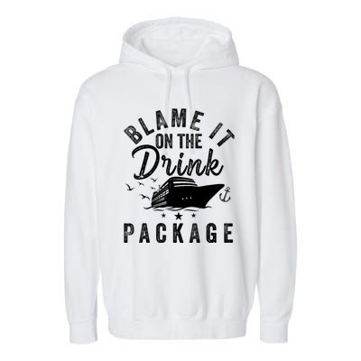 Blame it on The Cruise Package Cruise Cruising Matching Garment-Dyed Fleece Hoodie