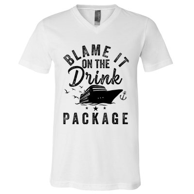 Blame it on The Cruise Package Cruise Cruising Matching V-Neck T-Shirt