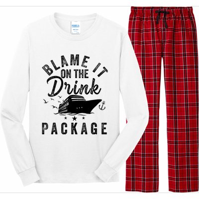 Blame it on The Cruise Package Cruise Cruising Matching Long Sleeve Pajama Set