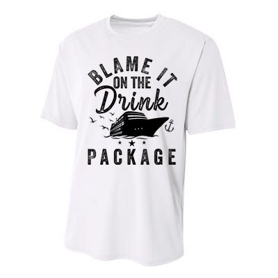 Blame it on The Cruise Package Cruise Cruising Matching Performance Sprint T-Shirt