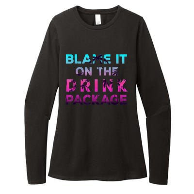 Blame It On The Drink Package Cruise Cruising Matching Funny Womens CVC Long Sleeve Shirt