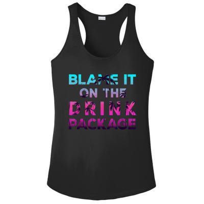 Blame It On The Drink Package Cruise Cruising Matching Funny Ladies PosiCharge Competitor Racerback Tank