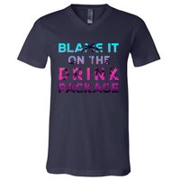 Blame It On The Drink Package Cruise Cruising Matching Funny V-Neck T-Shirt