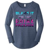 Blame It On The Drink Package Cruise Cruising Matching Funny Women's Perfect Tri Tunic Long Sleeve Shirt