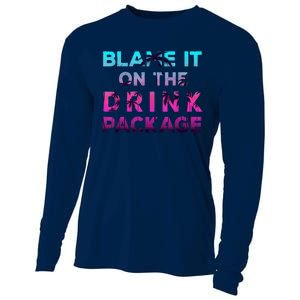 Blame It On The Drink Package Cruise Cruising Matching Funny Cooling Performance Long Sleeve Crew