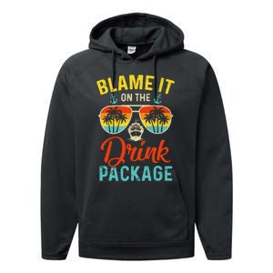 Blame It On The Drink Package Cruise Cruising Matching Performance Fleece Hoodie