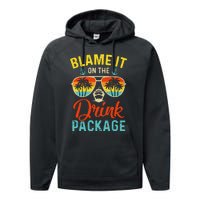 Blame It On The Drink Package Cruise Cruising Matching Performance Fleece Hoodie