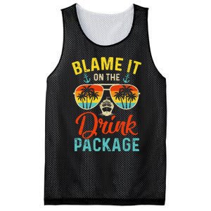 Blame It On The Drink Package Cruise Cruising Matching Mesh Reversible Basketball Jersey Tank