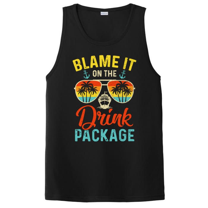 Blame It On The Drink Package Cruise Cruising Matching PosiCharge Competitor Tank