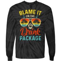 Blame It On The Drink Package Cruise Cruising Matching Tie-Dye Long Sleeve Shirt