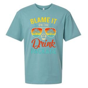 Blame It On The Drink Package Cruise Cruising Matching Sueded Cloud Jersey T-Shirt