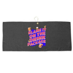 Blame It On The Package Funny Cruise Ship Passenger Cute Gift Large Microfiber Waffle Golf Towel