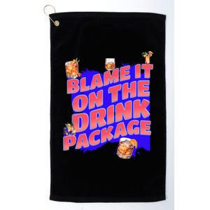 Blame It On The Package Funny Cruise Ship Passenger Cute Gift Platinum Collection Golf Towel