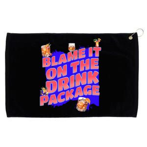 Blame It On The Package Funny Cruise Ship Passenger Cute Gift Grommeted Golf Towel