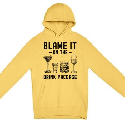 Blame It On The Package Funny Funny Cruise Vacation Gift Premium Pullover Hoodie