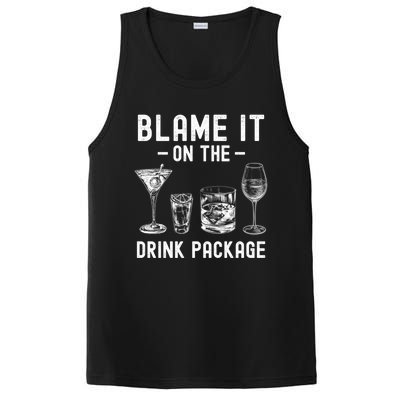 Blame It On The Package Funny Funny Cruise Vacation Gift PosiCharge Competitor Tank