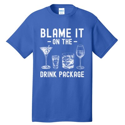 Blame It On The Package Funny Funny Cruise Vacation Gift Tall T-Shirt