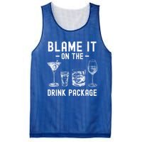 Blame It On The Package Funny Funny Cruise Vacation Gift Mesh Reversible Basketball Jersey Tank