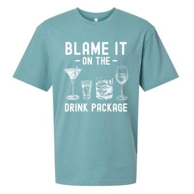 Blame It On The Package Funny Funny Cruise Vacation Gift Sueded Cloud Jersey T-Shirt