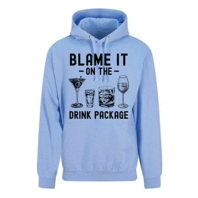 Blame It On The Package Funny Funny Cruise Vacation Gift Unisex Surf Hoodie