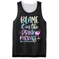 Blame It On The Drink Package Cruise Alcohol Wine Lover Mesh Reversible Basketball Jersey Tank