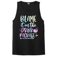 Blame It On The Drink Package Cruise Alcohol Wine Lover PosiCharge Competitor Tank