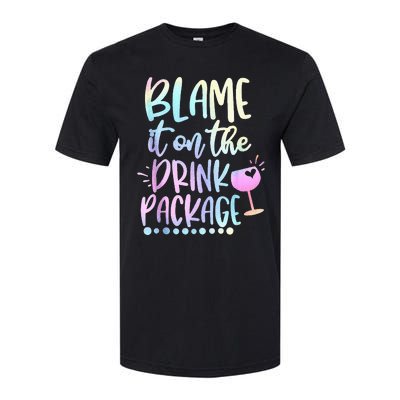 Blame It On The Drink Package Cruise Alcohol Wine Lover Softstyle CVC T-Shirt