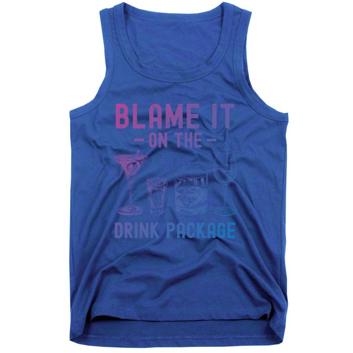 Blame It On The Package Funny Funny Cruise Vacation Gift Tank Top