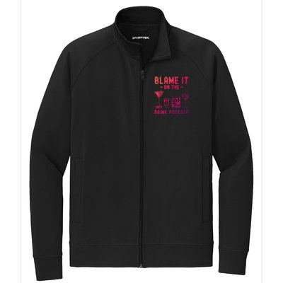 Blame It On The Package Funny Funny Cruise Vacation Gift Stretch Full-Zip Cadet Jacket