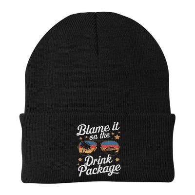 Blame It On The Drink Package Funny Cruise Design Knit Cap Winter Beanie