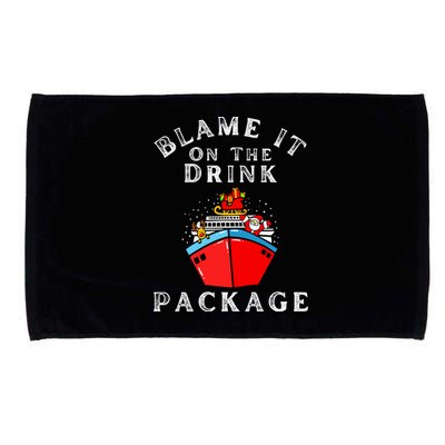 Blame It On The Drink Package Funny Christmas Microfiber Hand Towel