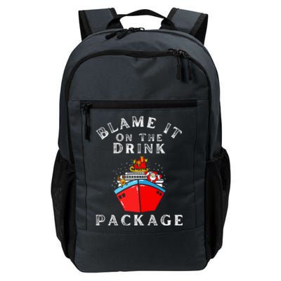 Blame It On The Drink Package Funny Christmas Daily Commute Backpack