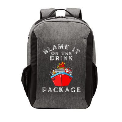 Blame It On The Drink Package Funny Christmas Vector Backpack