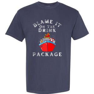 Blame It On The Drink Package Funny Christmas Garment-Dyed Heavyweight T-Shirt