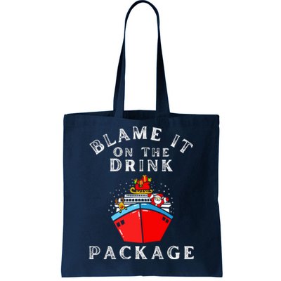 Blame It On The Drink Package Funny Christmas Tote Bag