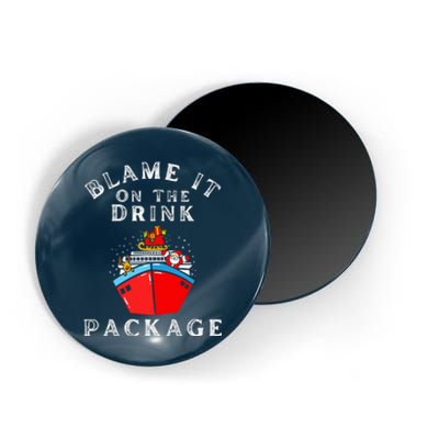 Blame It On The Drink Package Funny Christmas Magnet