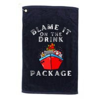 Blame It On The Drink Package Funny Christmas Platinum Collection Golf Towel