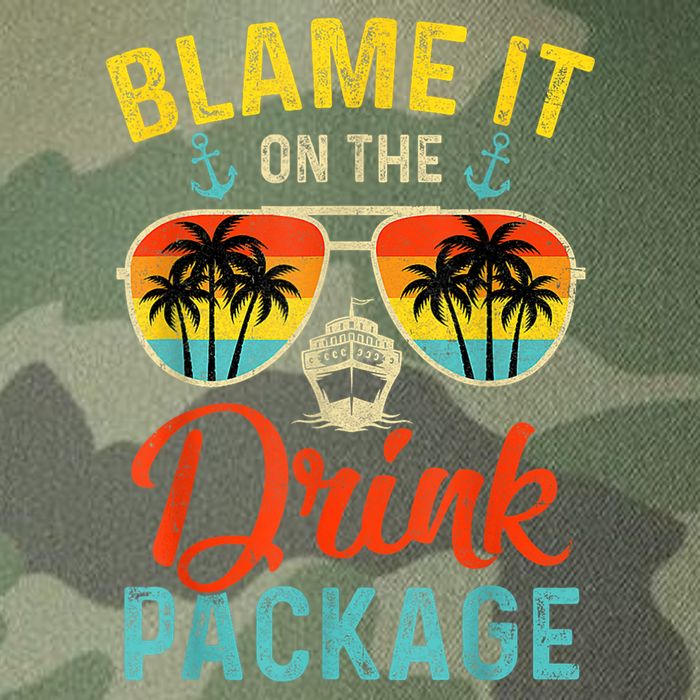 Blame It On The Drink Package Cruise Cruising Matching Legacy Tie Dye Trucker Hat