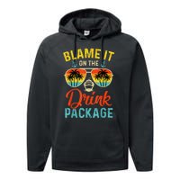 Blame It On The Drink Package Cruise Cruising Matching Performance Fleece Hoodie