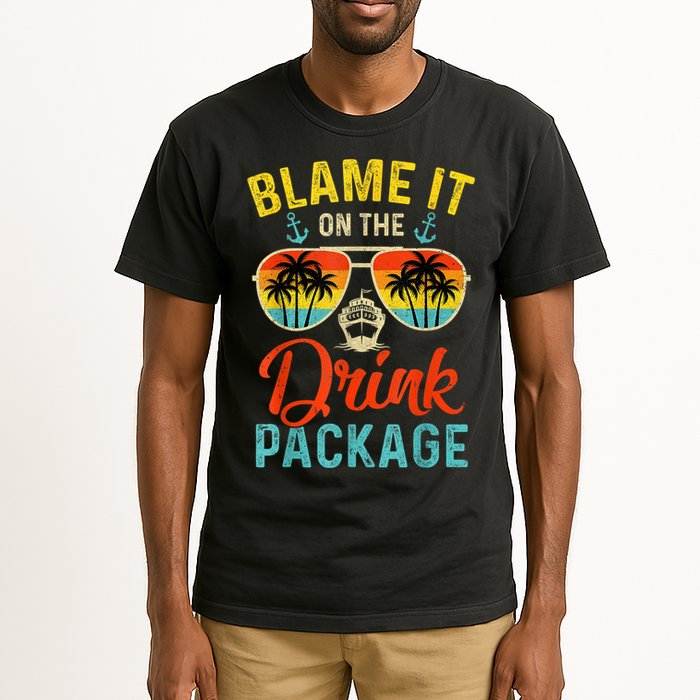 Blame It On The Drink Package Cruise Cruising Matching Tall T-Shirt
