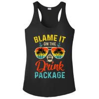 Blame It On The Drink Package Cruise Cruising Matching Ladies PosiCharge Competitor Racerback Tank
