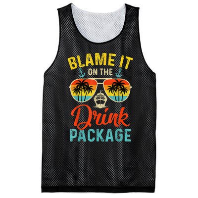 Blame It On The Drink Package Cruise Cruising Matching Mesh Reversible Basketball Jersey Tank