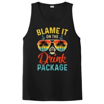 Blame It On The Drink Package Cruise Cruising Matching PosiCharge Competitor Tank