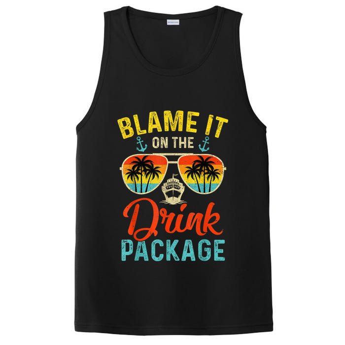 Blame It On The Drink Package Cruise Cruising Matching PosiCharge Competitor Tank
